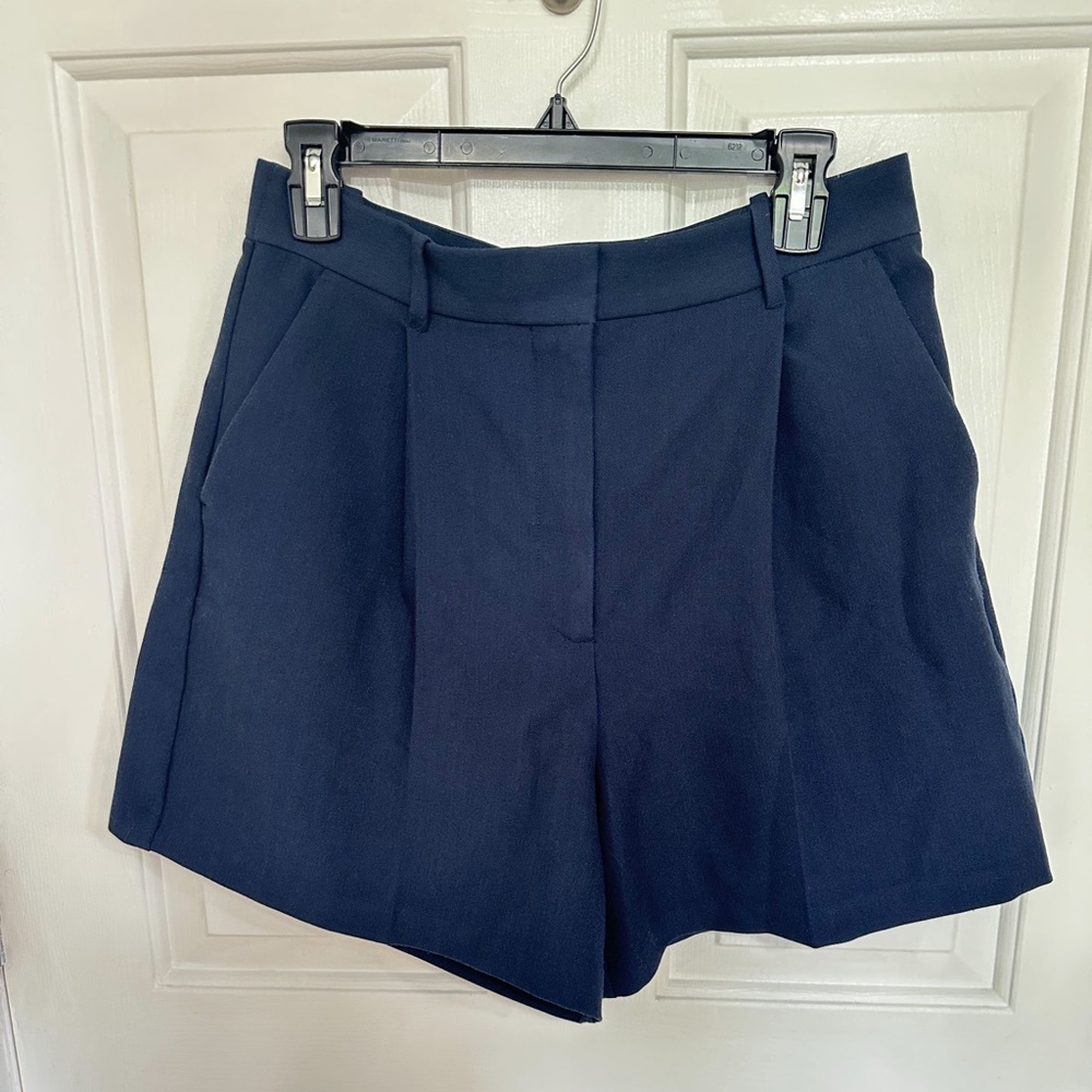 Abercrombie navy high waisted shorts